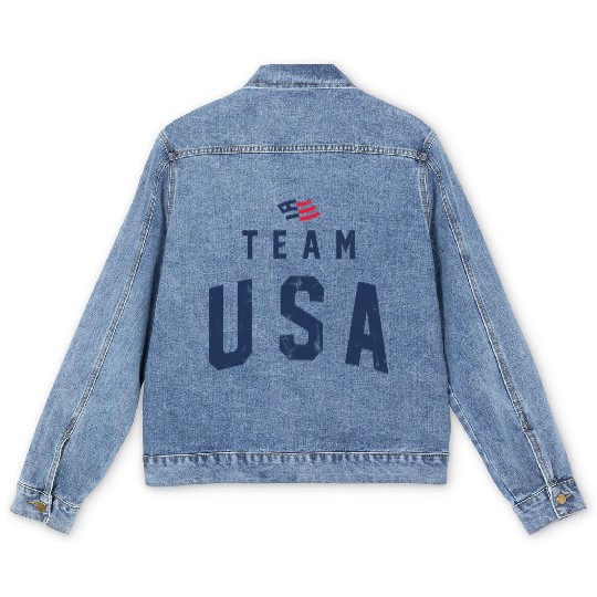 TEAM USA USED LOOK Men's Denim Jackets
