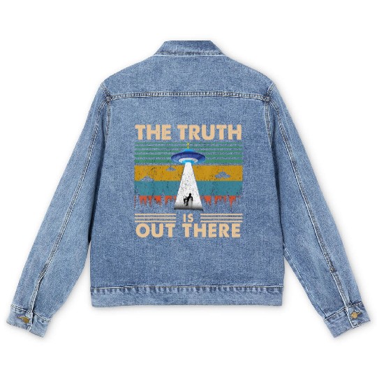 The Truth Is Out There Storm Raid Area 51 Alien Men's Denim Jackets