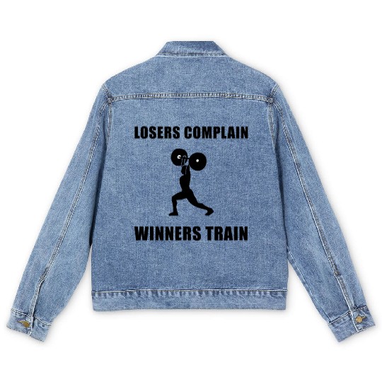 Winners Train Weightlifting Men's Denim Jackets