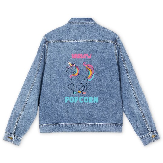 Harlow And Popcorn Merch Popcorn The Pony Men's Denim Jackets