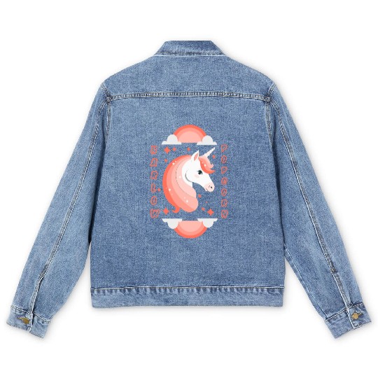 Harlow And Popcorn Merch Popcorn The Pony Men's Denim Jackets