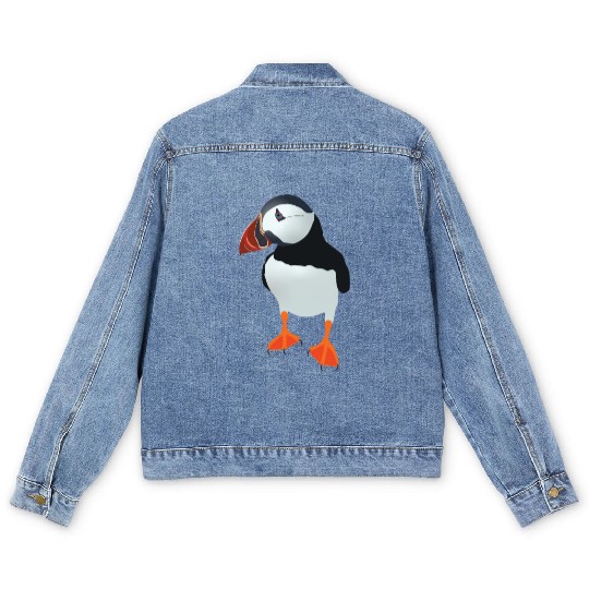 Puffin Men's Denim Jackets, Puffin, Puffin Lover,