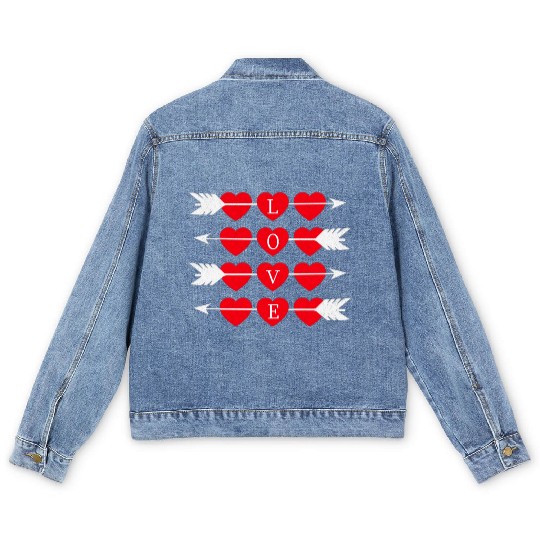 Love Is Love Arrow Men's Denim Jackets