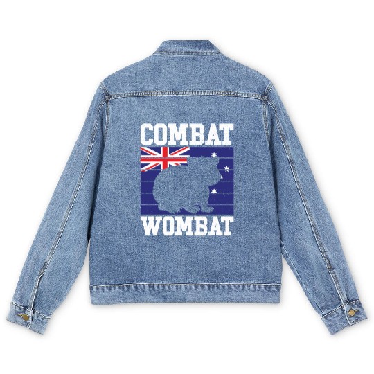 Combat Wombat For A Wombats Lover Men's Denim Jackets
