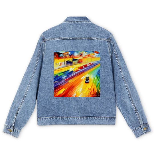 Race car paint Men's Denim Jackets