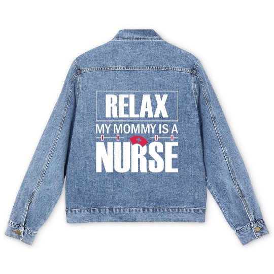 Relax Nurse Nursing Student Teacher Gift Ideas Men's Denim Jackets