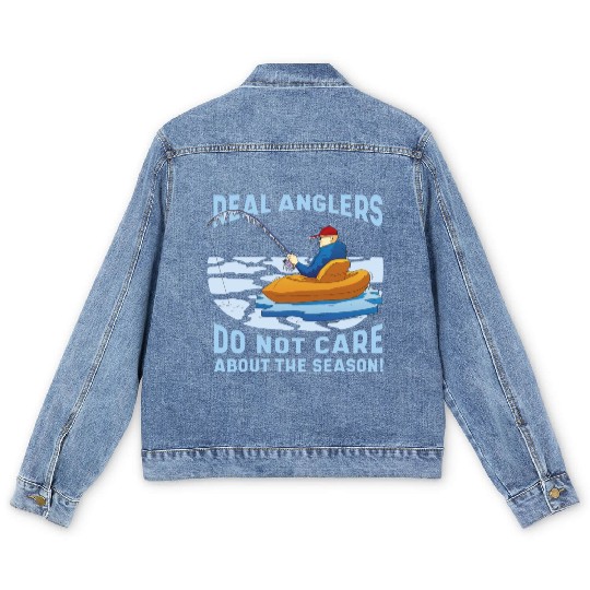 Real fishermen do not care about the season Real f Men's Denim Jackets