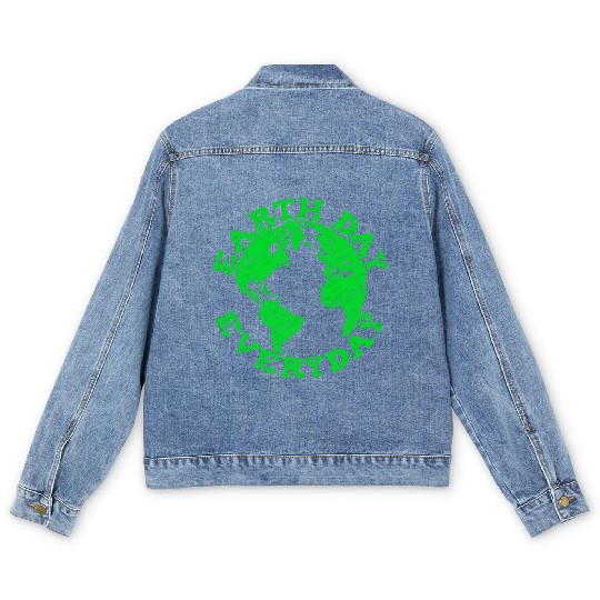 Earth Day Everyday Artitistic Design Save The Plan Men's Denim Jackets