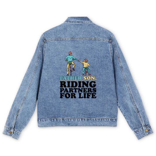 Father Son, Riding Partners For Life 2 Men's Denim Jackets
