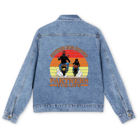 Father Son, Riding Partners For Life 4 Men's Denim Jackets