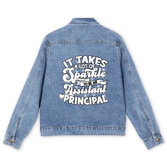 Assistant Principal Back School Teacher Principal Men's Denim Jackets