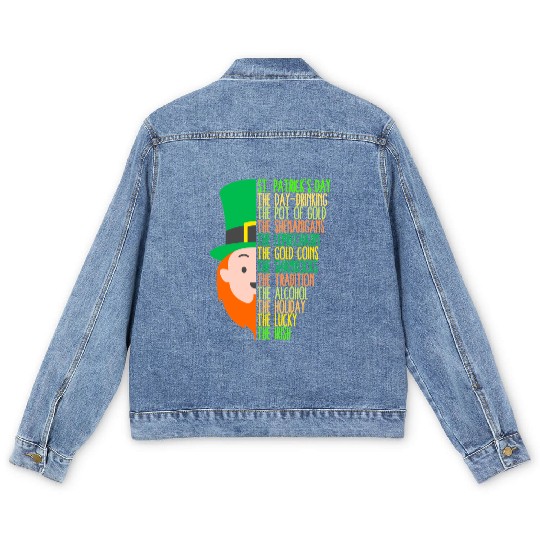 St Patrick's Day Drinking Shenanigans Irish Men's Denim Jackets