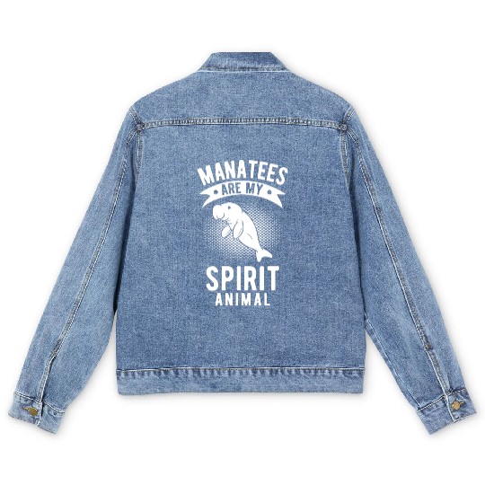 Manatees Are My Spirit Animal His & Her Gift Men's Denim Jackets