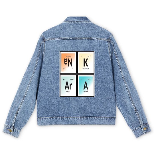 Ankara | Periodic Table of Elements Men's Denim Jackets