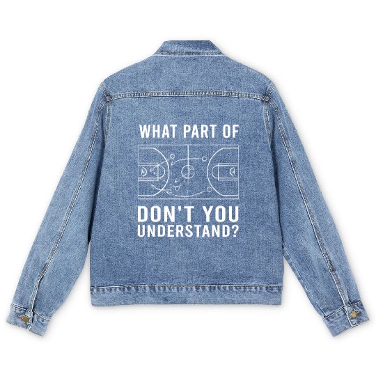 Funny Basketball Coach For Men Women Tactic Diagra Men's Denim Jackets
