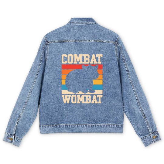 Combat Wombat For A Wombats Lover Men's Denim Jackets
