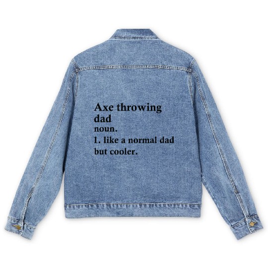 Axe Throwing Dad Funny Sport Definition Men's Denim Jackets