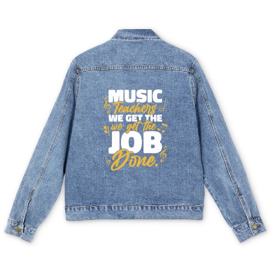 Music Teacher music nout Men's Denim Jackets