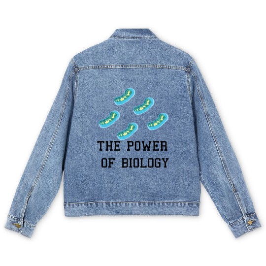 Funny Mitochondria - I've Got The Power of Biology Men's Denim Jackets