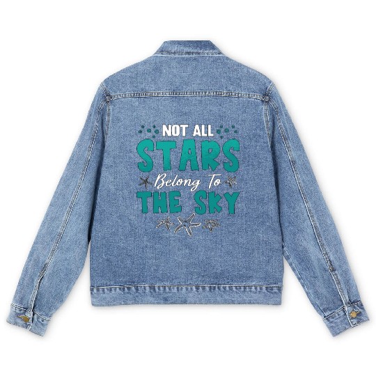 Marine Biology Not All Stars Belong To Marine Life Men's Denim Jackets