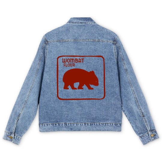 Wombat Dingo Flour Australia Australian Souvenir Men's Denim Jackets