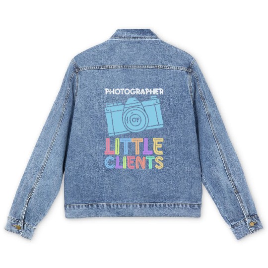 Photographer Of Little Clients - Newborn Men's Denim Jackets