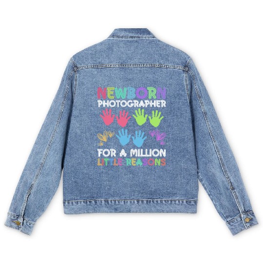Newborn Photographer For A Million Little Reasons Men's Denim Jackets