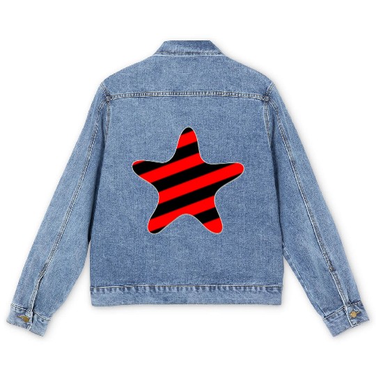 CUTE STARFISH NEON Men's Denim Jackets
