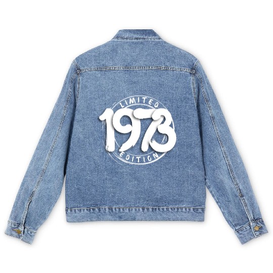 50 Years Vintage 1973 Retro 50th Birthday Men's Denim Jackets