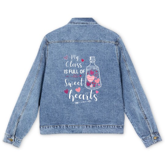 My Class Is Full Of Sweethearts Men's Denim Jackets