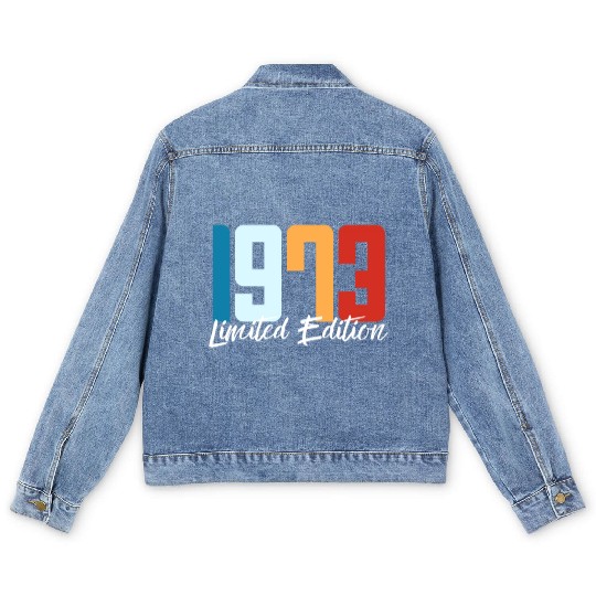 50 Years Vintage 1973 Retro 50th Birthday Men's Denim Jackets
