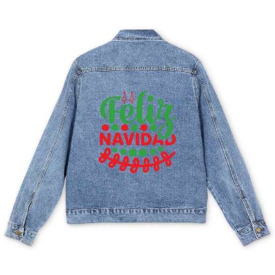 Feliz Navidad Men's Denim Jackets