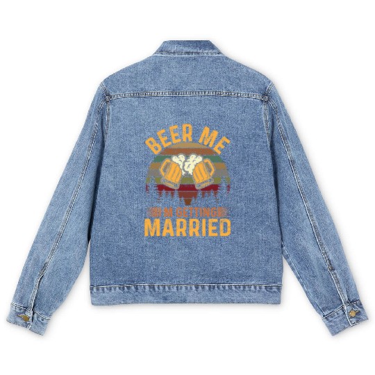 Beer me Im getting Married Men's Denim Jackets