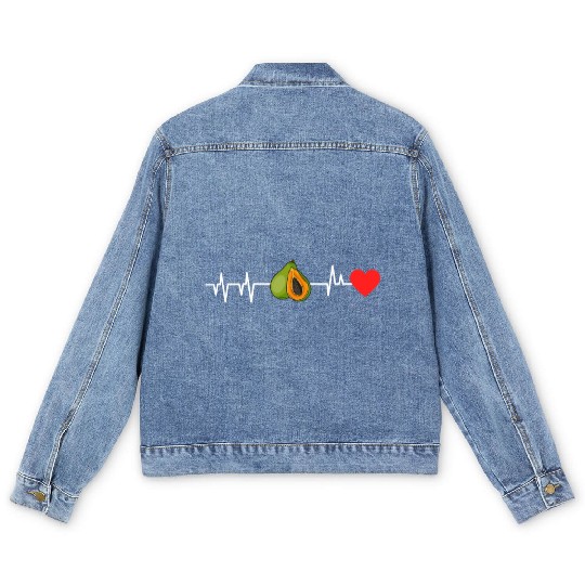 Papaya Heartbeat Men's Denim Jackets