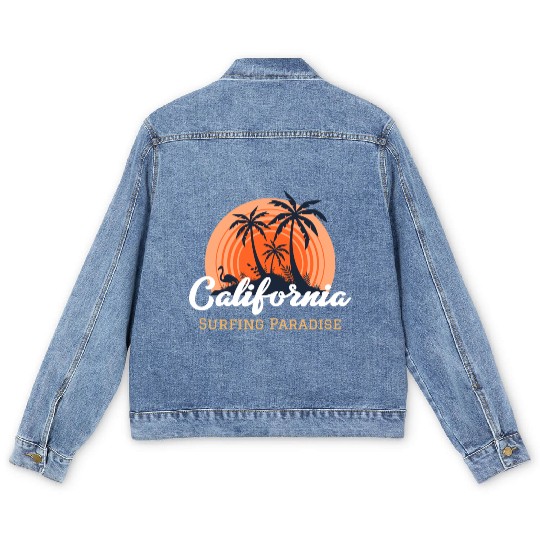 California surfing paradise Men's Denim Jackets
