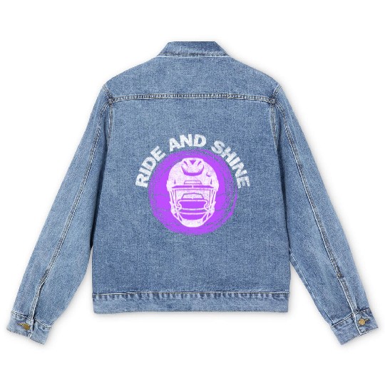 Ride And Shine American Football Men Women Vintage Men's Denim Jackets