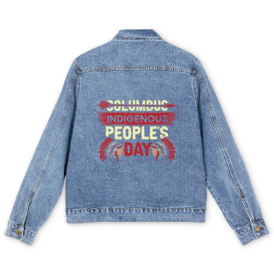 Indigenous People's Native Indian American Anti Men's Denim Jackets