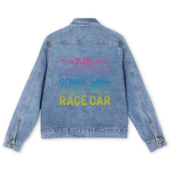 Drag Racing Race Car Girl This Men's Denim Jackets