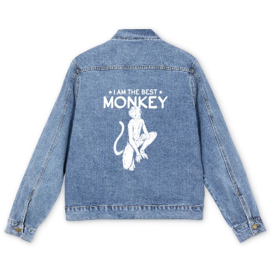 Orangutan Monkey Chimpanzee Monkey - I Am The Best Men's Denim Jackets