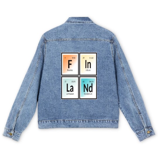 Finland | Periodic Table of Elements Men's Denim Jackets