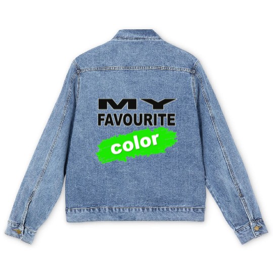 MY FAVOURITE COLOR GREEN Men's Denim Jackets