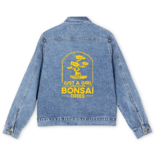Bonsai Tree Owner Gift Bonsai Tree Gardening Men's Denim Jackets
