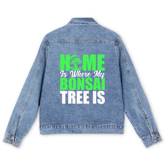 Bonsai Tree Owner Gift Bonsai Tree Gardening Men's Denim Jackets