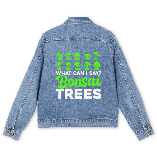 Bonsai Tree Owner Gift Bonsai Tree Gardening Men's Denim Jackets