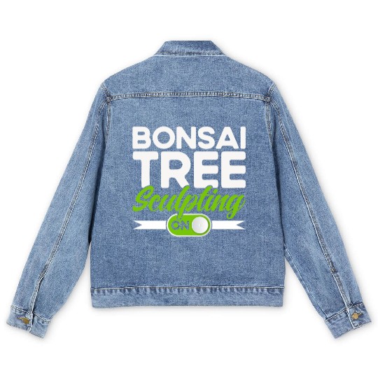 Bonsai Tree Owner Gift Bonsai Tree Gardening Men's Denim Jackets