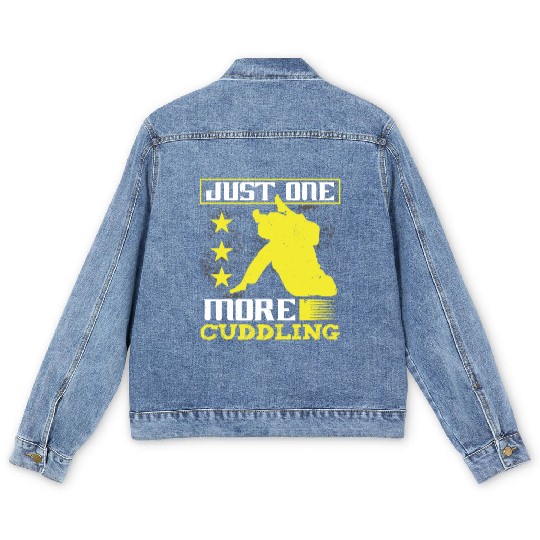 Jiu jitsu just one more cuddling jujutsu mma Men's Denim Jackets