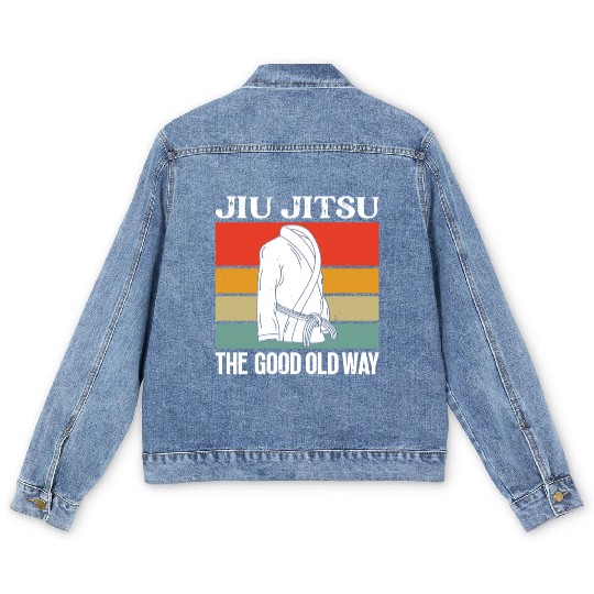 Jiu jitsu good old way jujutsu martial arts mma Men's Denim Jackets