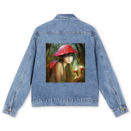 Fungi Fairy Men's Denim Jackets
