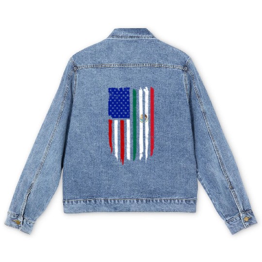 US Immigrant Indigenous USA Immigrants america Men's Denim Jackets