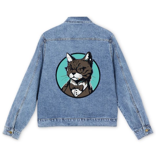 The Best Funny Cat Gifts For Cat Lovers Men's Denim Jackets